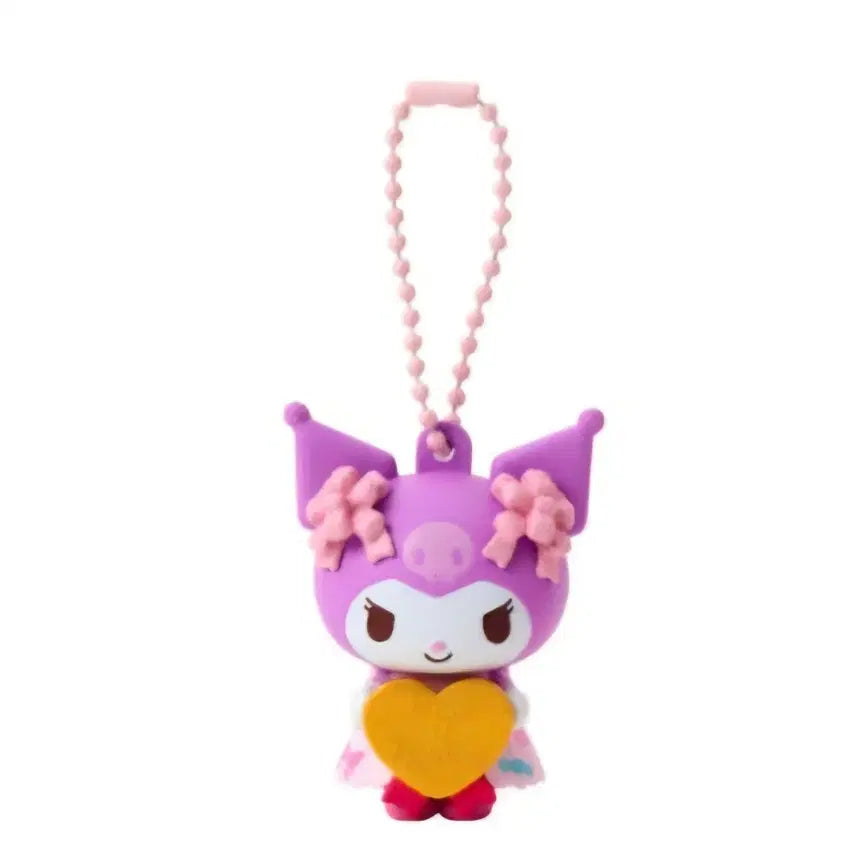 [BUNJANG] Sanrio 55th Anniversary Kuromi Wrapping Paper Figure Keychain / 산리오 55주년 랩핑페이퍼 피규어 쿠로미 키링