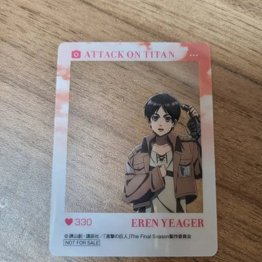[BUNJANG] Attack on Titan Eren Clear Photocard / 진격의거인 에렌 클리어 포토카드