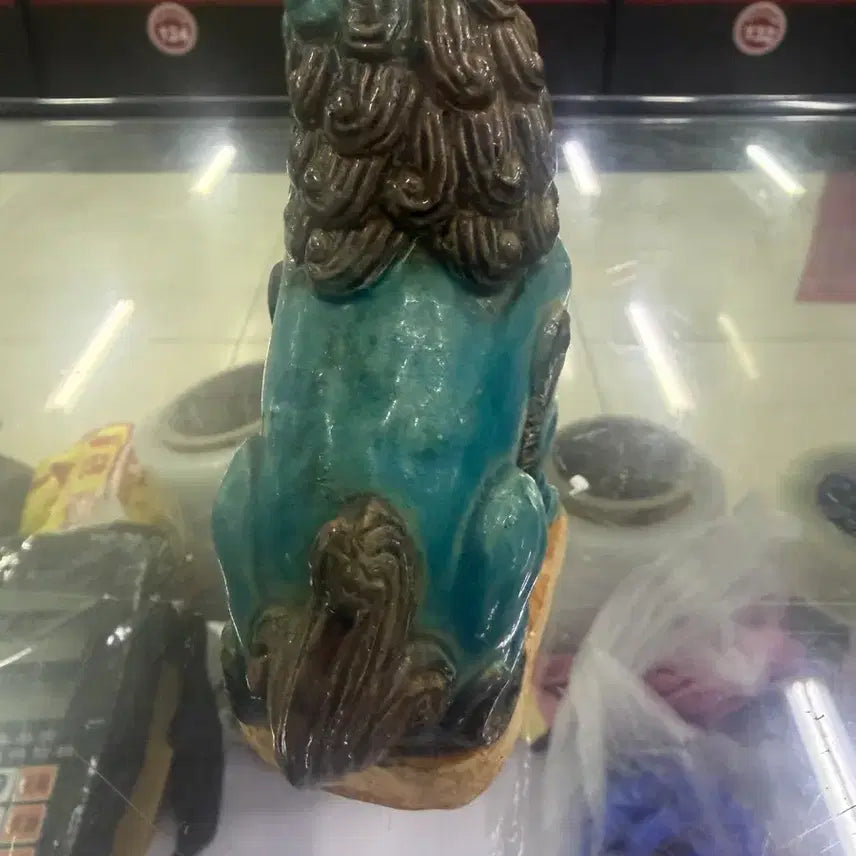 [BUNJANG] Chinese Celadon Lion Statue / 중국도자기 사자(운송시간13일)