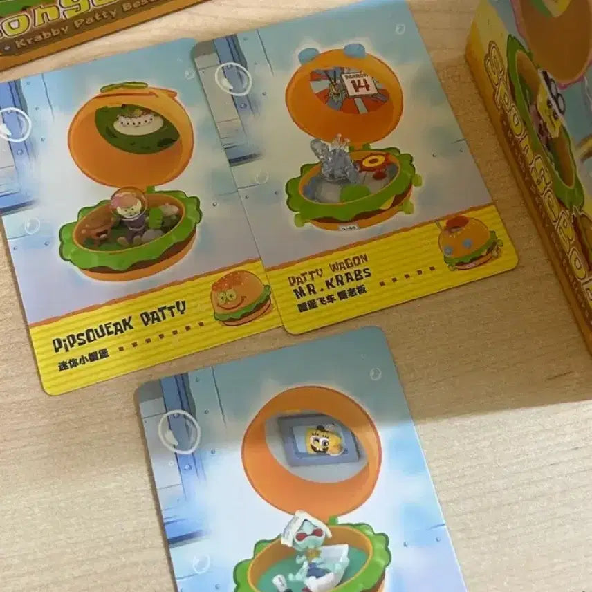 [BUNJANG] Pop Mart SpongeBob Krabby Patty Best Seller Sealed Bundle (Sandy Cheeks, Squidward Tentacles, Mr. Krabs) / 팝마트 스폰지밥 미개봉 판매(다람이/징징이/집게사장)