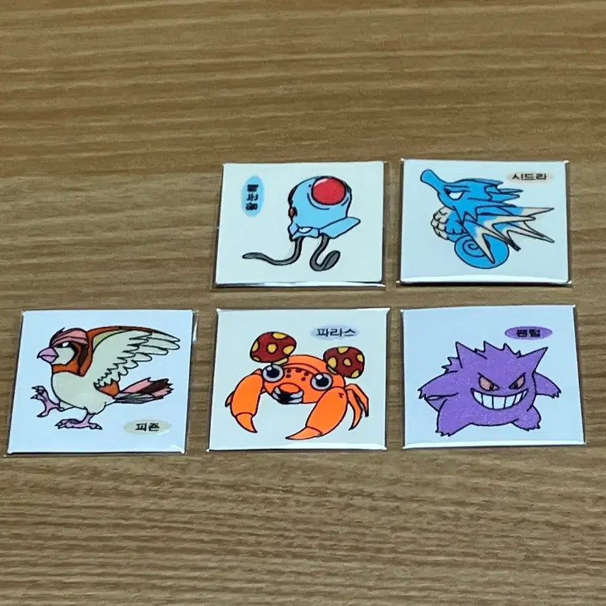 [BUNJANG] 1999 Pokemon Stickers (Unpeeled) - Various Characters / 99년(구버전) 포켓몬(안뗀씰)