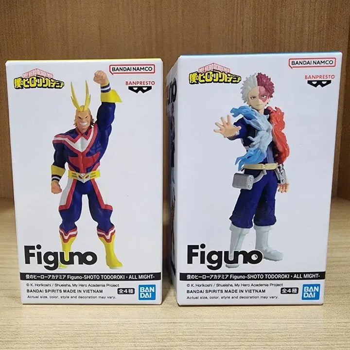 [BUNJANG] My Hero Academia All Might &amp; Todoroki Figure Set (2-Piece) / (정품 새상품)나히아 피규노 올마이트 토도로키 피규어 2개세트
