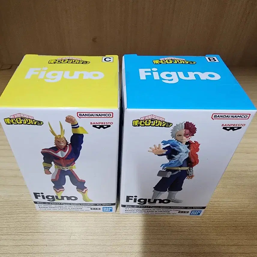 [BUNJANG] My Hero Academia All Might &amp; Todoroki Figure Set (2-Piece) / (정품 새상품)나히아 피규노 올마이트 토도로키 피규어 2개세트