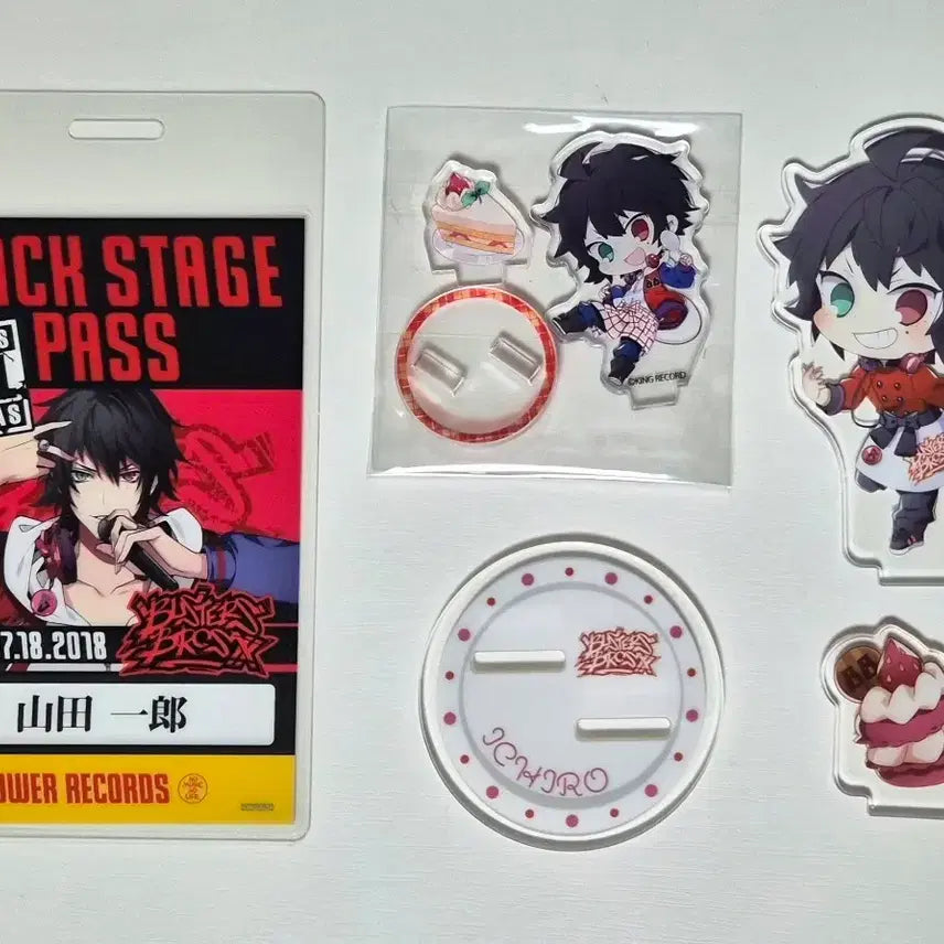 [BUNJANG] Hypnosis Mic Ichiro Yamada Backstage Pass Acrylic Stand Bundle Set / 히프노시스마이크 히프마이 이치로 스이파라 아크릴, 백스테이지 패스 일괄
