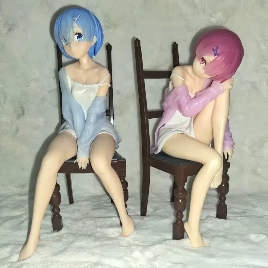 [BUNJANG] Re:Zero Rem &amp; Ram Relax Time Figure Bundle Set / 리제로 렘 람 릴렉스타임 피규어 일괄