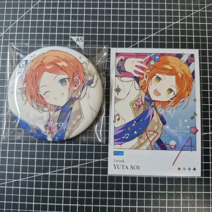 [BUNJANG] Ensemble Stars Twinkle Buddy Hinata &amp; Yuuta Badge Bundle Set / 일괄) 앙스타 팝업 트윙크 히나타 뱃지 유우타 폴라로이드