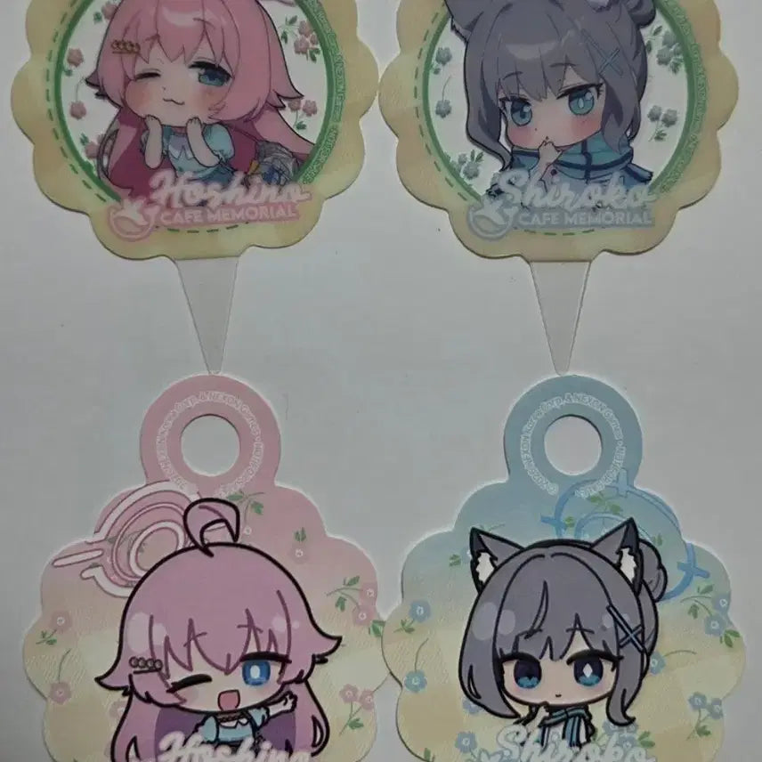 [BUNJANG] Blue Archive Cafe Memorial Siroko Hoshino Decor Pick Bundle Set / 블루아카이브 카페 메모리얼 시로코 호시노 데코픽 일괄 판매