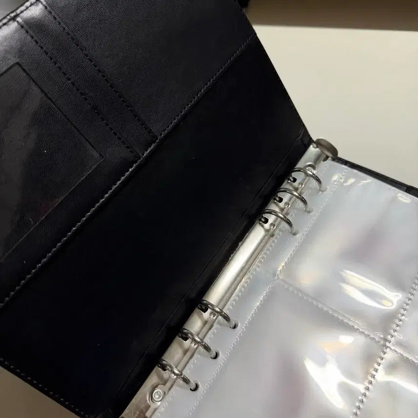 [BUNJANG] Fromable Black Macaron Binder Inserts (15 Sheets) with Cover Sheets / 프롬아블 블랙 검정 마카롱 바인더 속지 15장 + 대지 포함