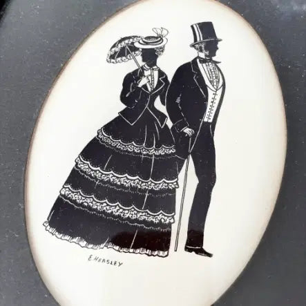 [BUNJANG] Antique English Silhouette Frame / 앤틱 영국 실루엣 액자