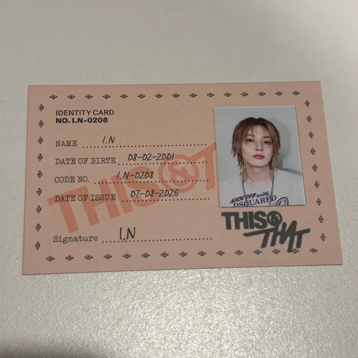 [BUNJANG] Stray Kids Hyunjin Dis.co.ver.y I.N. ID Card Photocard / 스트레이키즈 스키즈 디스앤댓 아이엔 아이디카드 포카