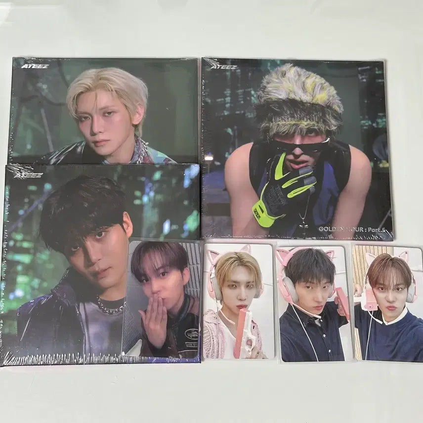 [BUNJANG] ATEEZ Lenticular Photocard Yeosang, Mingi, Jongho (Jump Up Cat) / 에이티즈 ateez 포토카드 포카 렌티큘러 점프업 고양이 여상 민기 종호
