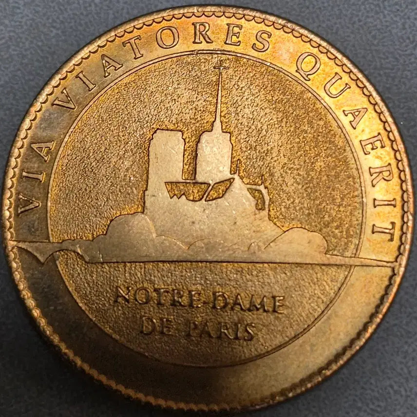 [BUNJANG] Notre Dame de Paris Commemorative Medal (Gold Tone) / 노트르담 드 파리. 금색 주화.  기념. 메달(프랑스)