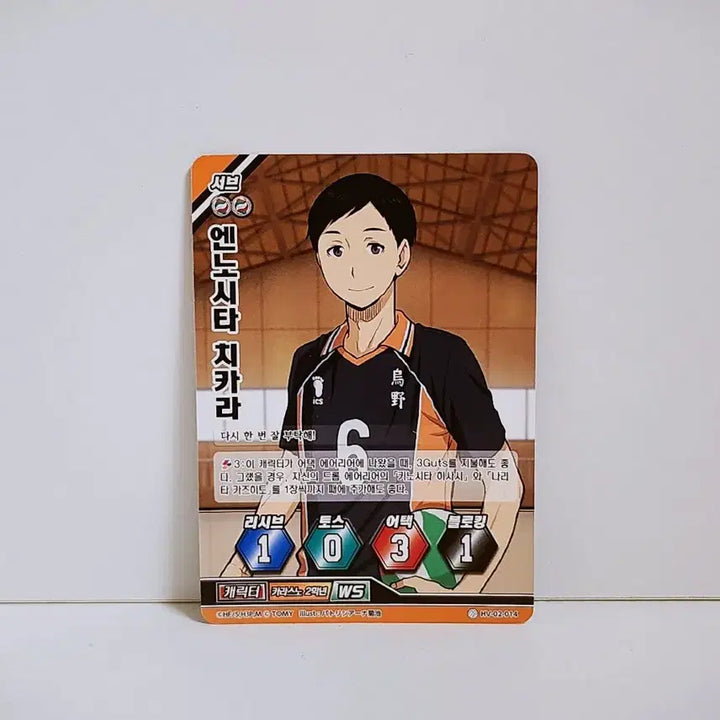 [BUNJANG] Haikyuu!! Karasuno High School Volleyball Club Chikara Ennoshita Character Card HV 02 014 / 하이큐 바보카 엔노시타 치카라 카드 HV 02 014 카라스노 2학년