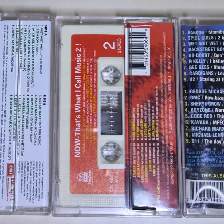 [BUNJANG] Pop Compilation NOW 1-5 (Opened Cassette Tape Set) / 팝 컴필레이션 NOW 나우 1-5 (개봉 카세트테이프)