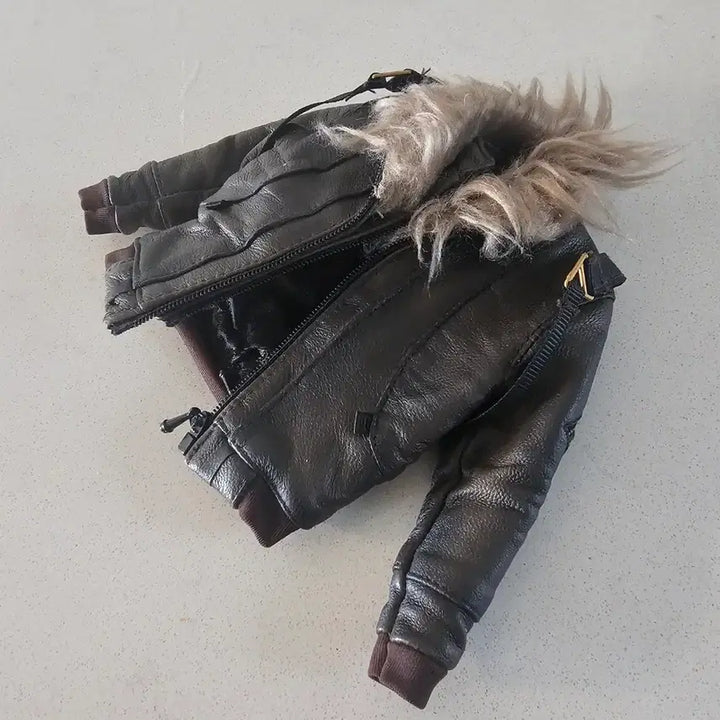 [BUNJANG] 12-inch Han Solo Custom Leather Jumper Jacket for Star Wars Figures (Hot Toys Compatible) / 12인치 피규어 가죽 점퍼 루즈(핫토이 호환) 스타워즈 한 솔로