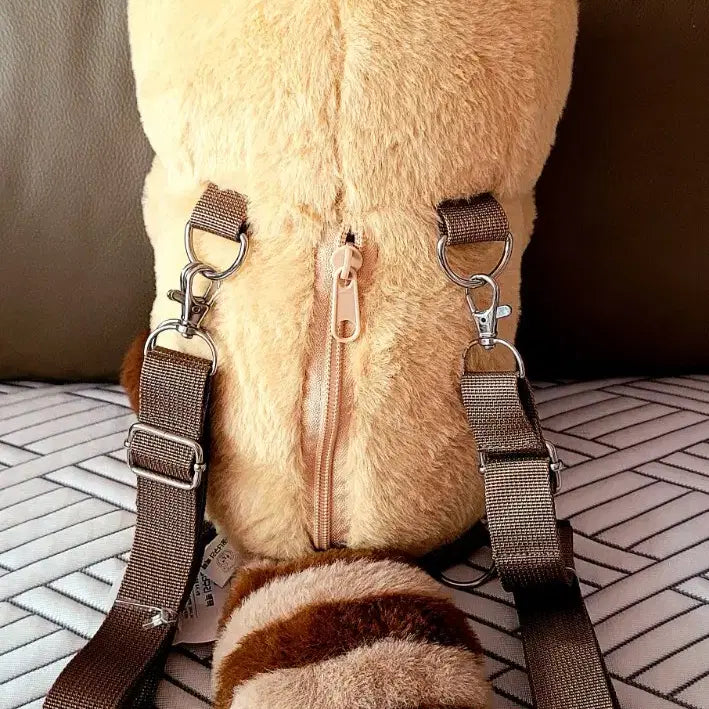[BUNJANG] Raccoon Backpack Plush Doll 35cm / 까꿍 너구리 백팩가방 인형 35cm(새상품)