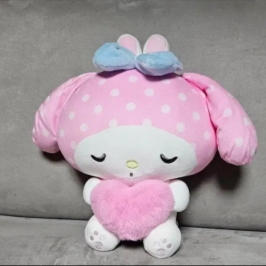 [BUNJANG] Sanrio My Melody 50th Anniversary Dot Medium Plush Doll / 정품 산리오 마이멜로디 50주년 도트 중형 인형