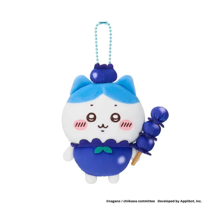 [BUNJANG] Cheekawa Hachiware Blueberry Mascot Plush Keychain (Sealed) / 먼작귀 치이카와 하치와레 블루베리 마스코트 인형 키링 미개봉 새상품