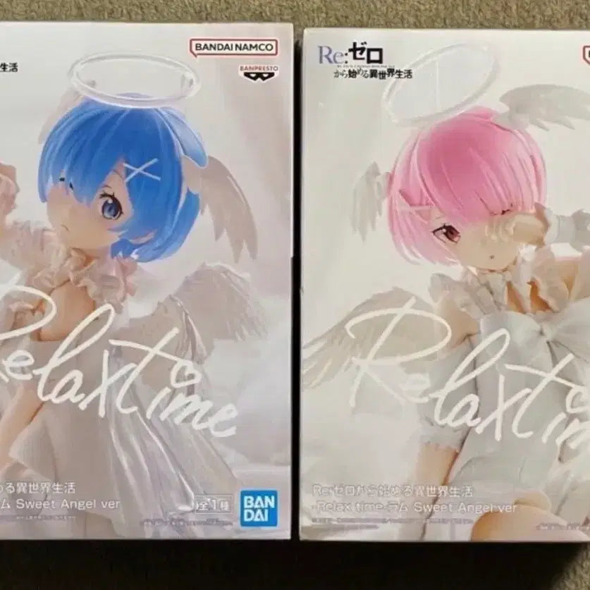 [BUNJANG] Re:Zero Relax Time Sweet Angels Ram &amp; Rem Figure Set (Sealed) / 미개봉) 리제로 릴렉스타임 스위트엔젤 렘 람