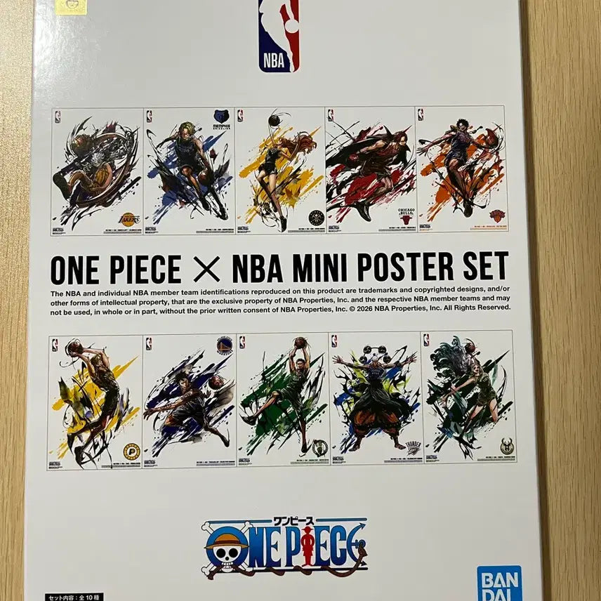 [BUNJANG] One Piece x NBA Mini Poster Set / 원피스 x NBA 미니 포스터 세트
