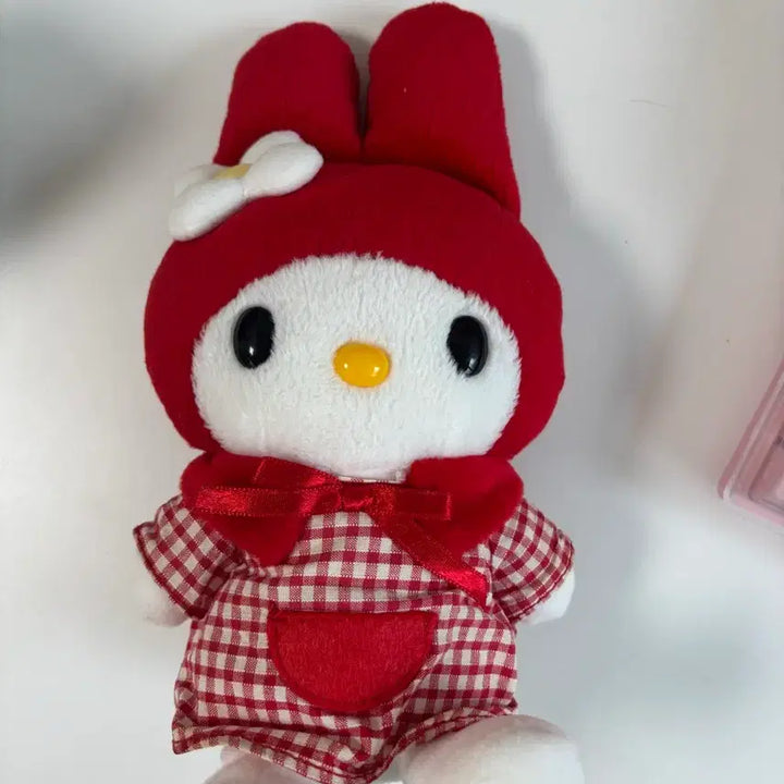 [BUNJANG] My Melody Red Checkered Dress Doll / 고전빨마 빨간마이멜로디 체크마이멜로디 체크원피스 인형