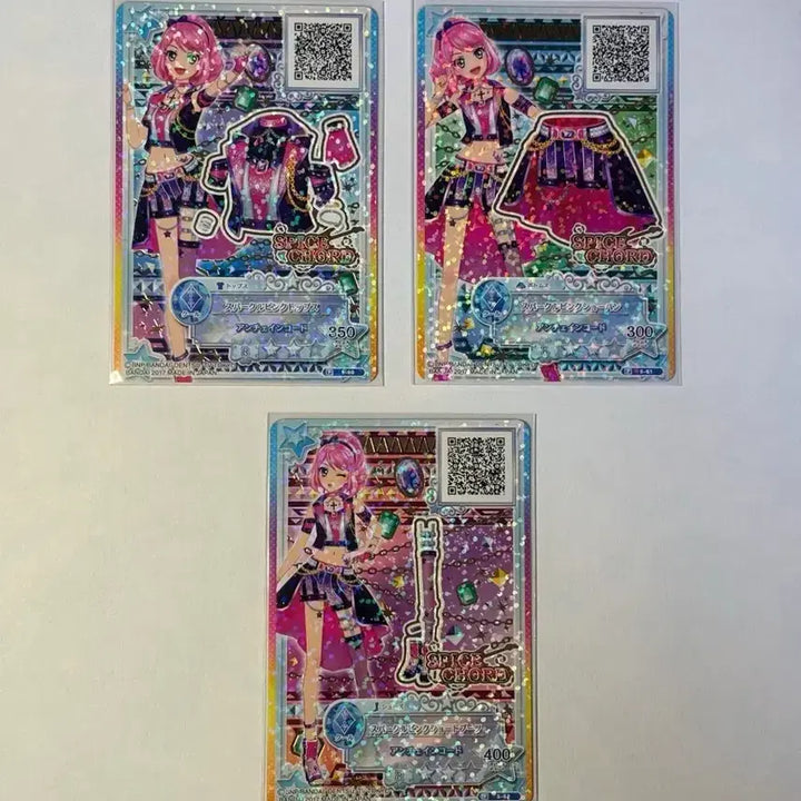 [BUNJANG] Aikatsu Stars On Parade Sakura &amp; Laura Sparkle Pink Coord Card Set (Japanese) / 아이카츠 스타즈 온퍼레 사쿠라바 로라 스파클 핑크 코디 일판 카드 세트 굿즈 복각 아이엠스타 카드 일괄