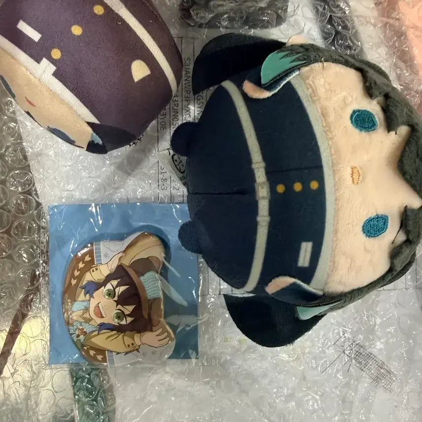 [BUNJANG] Demon Slayer Muichiro Tokito Plush Doll &amp; Badge Set / 귀멸의 칼날 토키토 무이치로 인형 뱃지