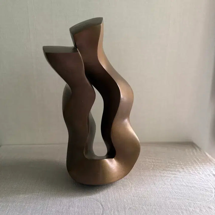 [BUNJANG] Bronze Couple Sculpture / 추상 부부상 브론즈 작품