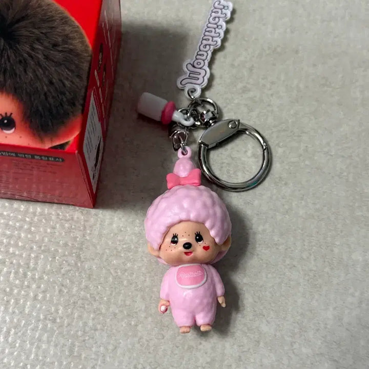 [BUNJANG] Monchhichi Secret Pink Figure Keychain / gs 몬치치 키링 피규어 시크릿 핑크색