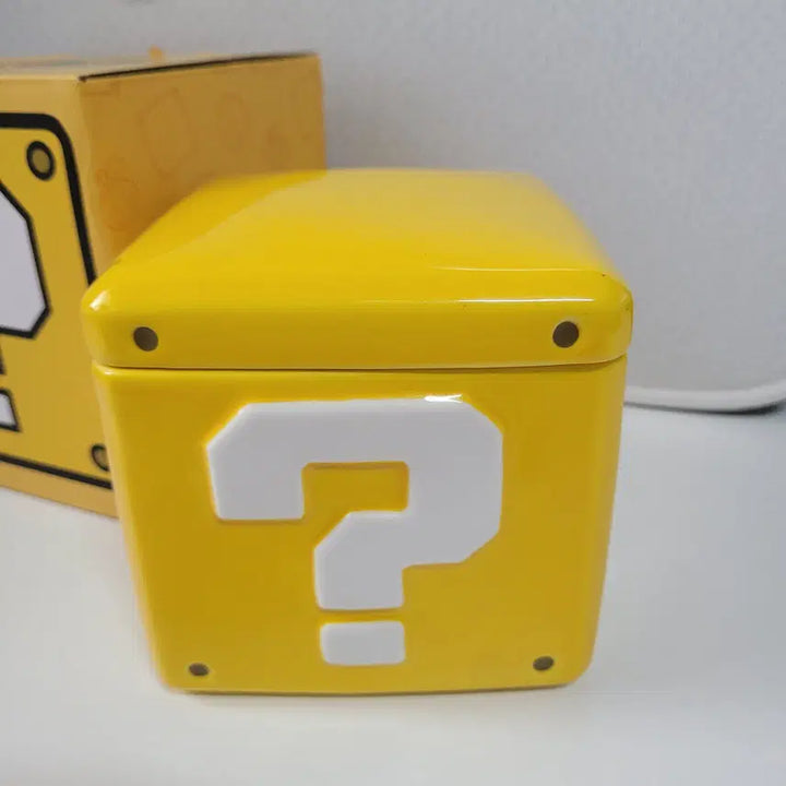 [BUNJANG] Nintendo Mario Question Mark Canister Ceramic / 닌텐도 마리오 물음표 캐니스터