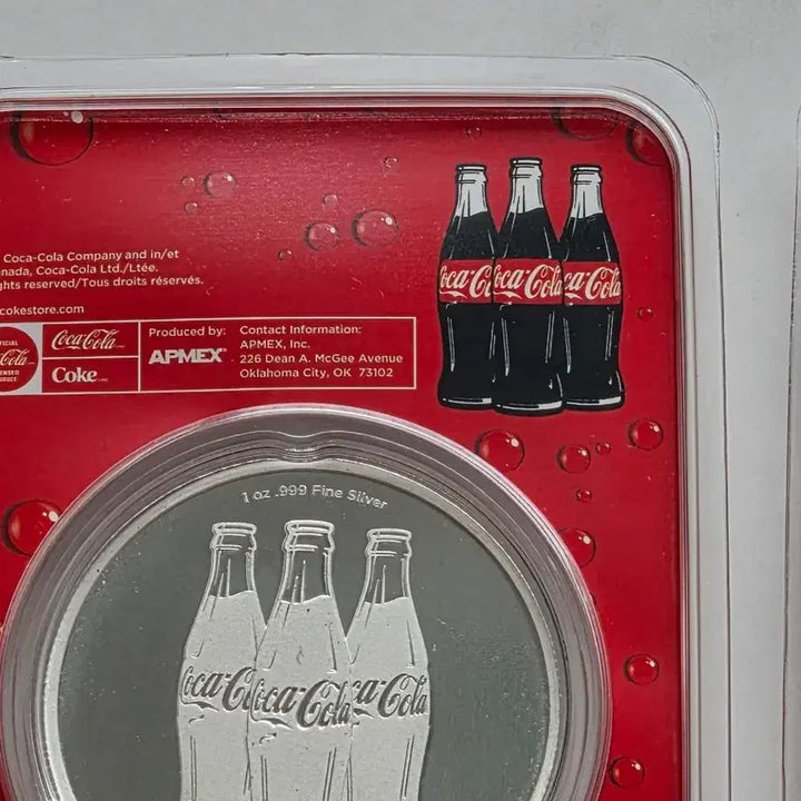 [BUNJANG] Coca-Cola Limited Edition .999 Fine Silver 1 oz Rounds Bundle Set (2 Types, 2 oz Total) / 코카콜라 한정판 .999 순은 1온스 라운드 밀봉 풀세트 (2종 1세트 총 2온스)