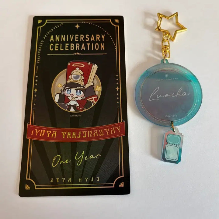 [BUNJANG] HSR (Honkai: Star Rail) Luocha / Bucheokin Collaboration Keychain + 1st Anniversary Photocard / 스타레일 붕스 나찰 부어치킨 키링+1주년 포카