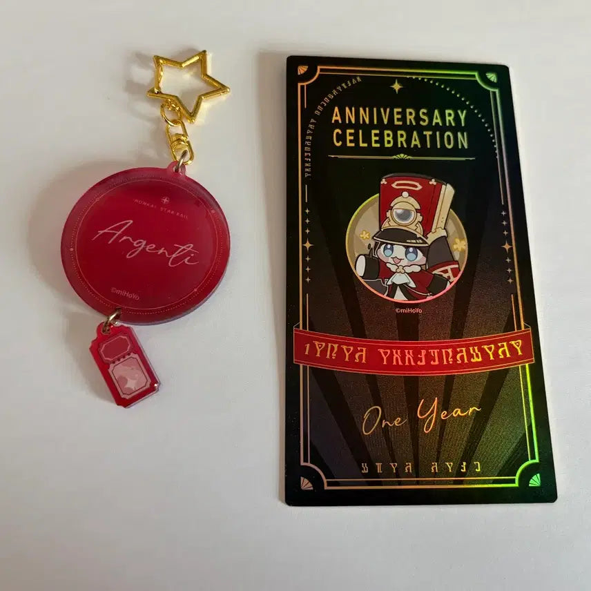 [BUNJANG] Honkai: Star Rail Bu-eo Chicken Collaboration Charms &amp; 1st Anniversary Photocard - Argenti / 스타레일 붕스 부어치킨 키링+1주년 포카 아젠티