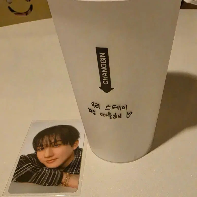 [BUNJANG] Stray Kids Changbin Reusable Cup Set / 스트레이키즈 스키즈 사웨 팝업 2주차 3만원 포카 창빈 리유저블컵 세트 판매