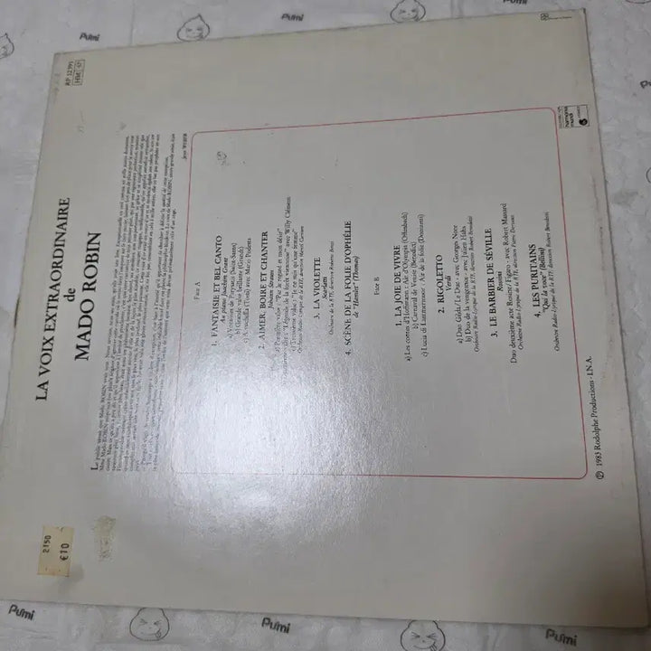 [BUNJANG] Mado Robin LP LA VOIX EXTRAORDINAIRE / 마도 로빈 LP LA VOIX EXTRAORDINAIRE