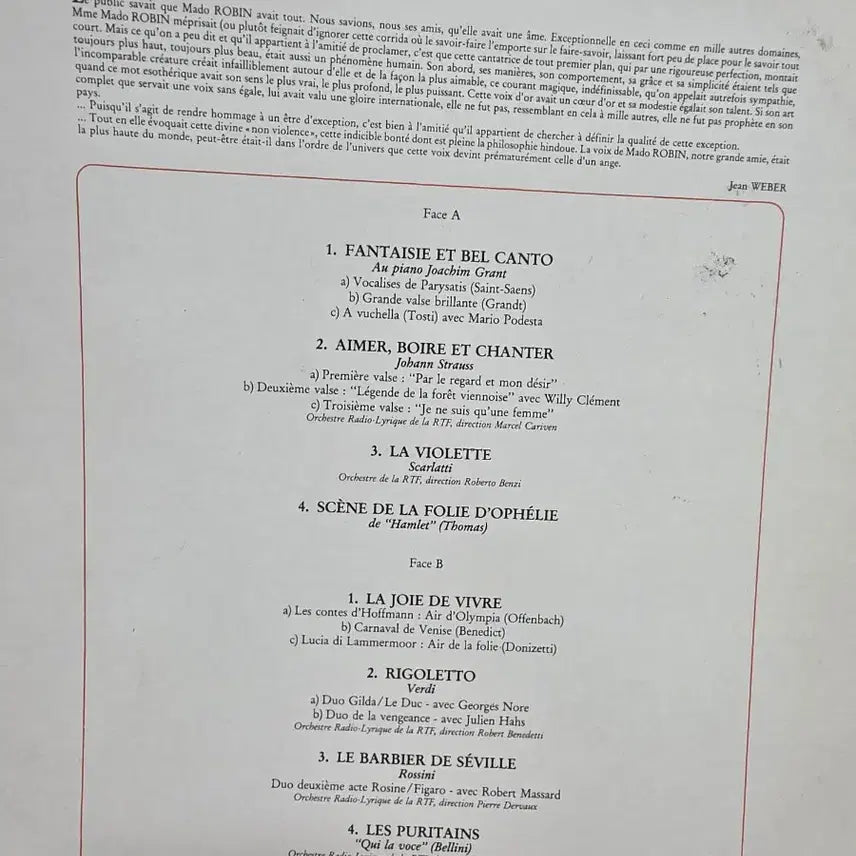 [BUNJANG] Mado Robin LP LA VOIX EXTRAORDINAIRE / 마도 로빈 LP LA VOIX EXTRAORDINAIRE