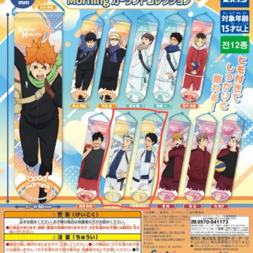 [BUNJANG] Haikyuu!! Bokuto Koutarou &amp; Akaashi Keiji Morning Garlands Tapestry Gacha Set / 하이큐 모닝 가랜드 태피스트리 가챠 보쿠토 아카하시