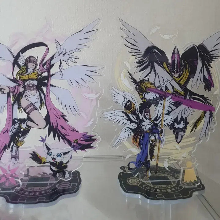 [BUNJANG] Digimon Angemon &amp; Angewomon Acrylic Stand Bundle Set / [일괄]디지몬 어드벤처 워그레이몬, 메탈가루몬, 엔젤몬, 엔젤우몬 아크릴스탠드