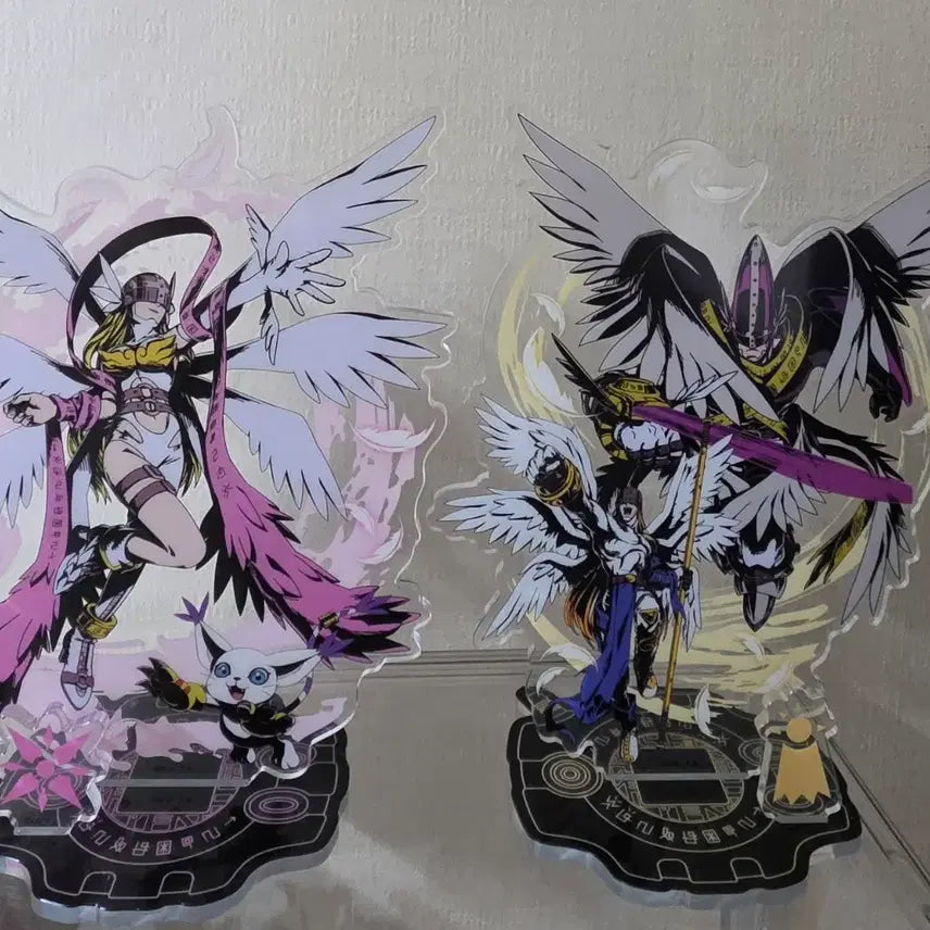 [BUNJANG] Digimon Angemon &amp; Angewomon Acrylic Stand Bundle Set / [일괄]디지몬 어드벤처 워그레이몬, 메탈가루몬, 엔젤몬, 엔젤우몬 아크릴스탠드