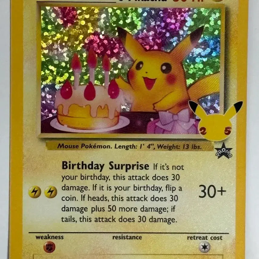 [BUNJANG] 25th Anniversary Celebration Pikachu Photocard (North America) / 택포 15) 25주년 생일축하피카츄 생카츄 북미