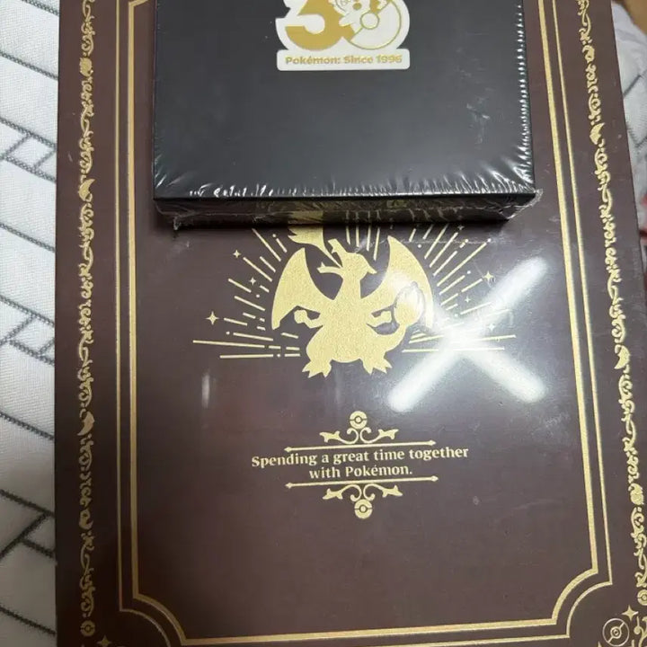 [BUNJANG] Pokemon Store 30th Anniversary Badge &amp; Charizard Premium Leather Notebook / 포켓몬 스토어 (포스온) 30주년 뱃지 8월달+ 리자몽 프리미엄 가죽 노트