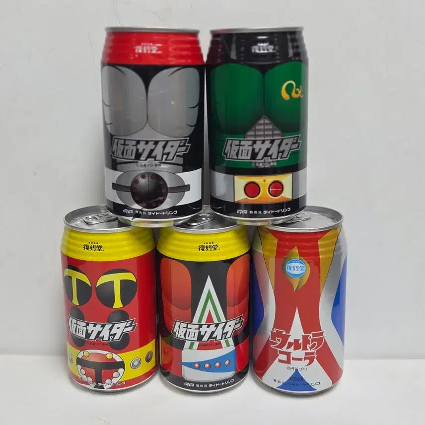 [BUNJANG] Ultraman 2011 Japan Limited Edition 5-Can Set (Sealed) / 2011년 일본 울트라맨 미개봉 5캔 세트 수집 음료 코카콜라 아님