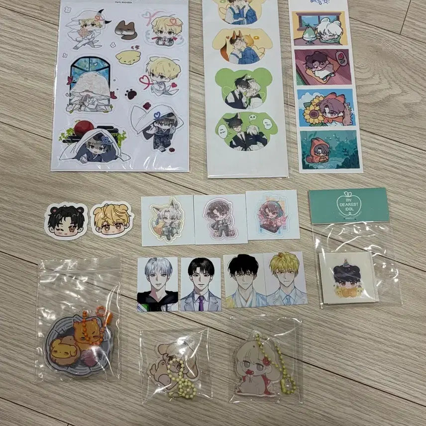 [BUNJANG] Demutj Big Moonon Bok-eo-nim Big Moon Polar Sticker Ttibu Photocard Keyring / 데못죽 큰문온 복어님 큰문 폴라 스티커 띠부 증면사진 키링