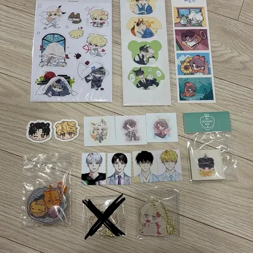 [BUNJANG] Demutj Big Moonon Bok-eo-nim Big Moon Polar Sticker Ttibu Photocard Keyring / 데못죽 큰문온 복어님 큰문 폴라 스티커 띠부 증면사진 키링