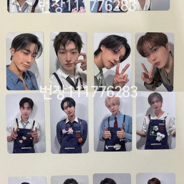 [BUNJANG] ATEEZ Apple Music JuriStar Double-Sided &amp; Transparent Photocard Set / 에이티즈 애플뮤직 주리스타 양면 + 투명 포카 SET