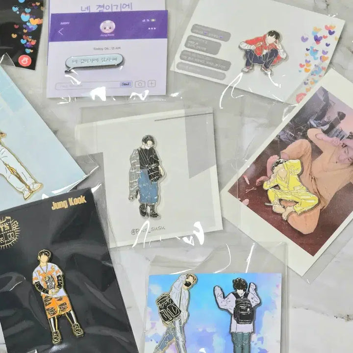 [BUNJANG] BTS Jungkook Badge Bundle Set / 방탄 BTS 정국 뱃지 원가이하 일괄양도