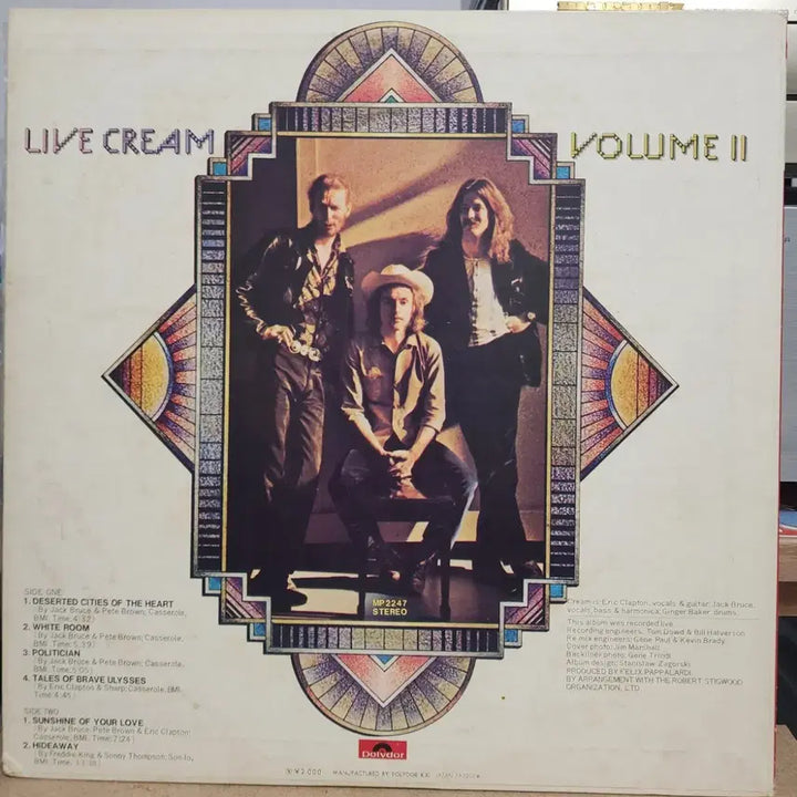 [BUNJANG] Cream Live Cream Vol. II LP Vinyl Record / Cream Live LP
