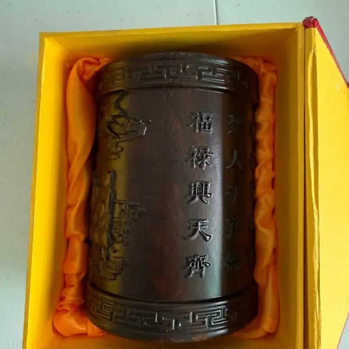 [BUNJANG] Chinese Traditional Cylindrical Brush Holder &amp; Pen Case / 중국 전통 원통형 필통(붓꽂이) / 인테리어 소품
