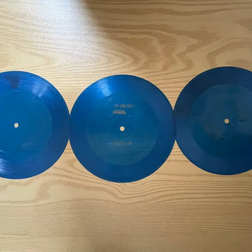 [BUNJANG] China 1960s Vinyl Records Set (3 pcs) / 중국 60년대 레코드판 블루 3개