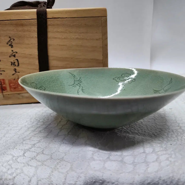[BUNJANG] Songnam Shin Sang-ho Celadon Tea Bowl / 송남 신상호 청자 다완